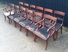 12 antique dining chairs carver 21½w 22d 34h single 18½w 20d 34h 18hs 13.JPG